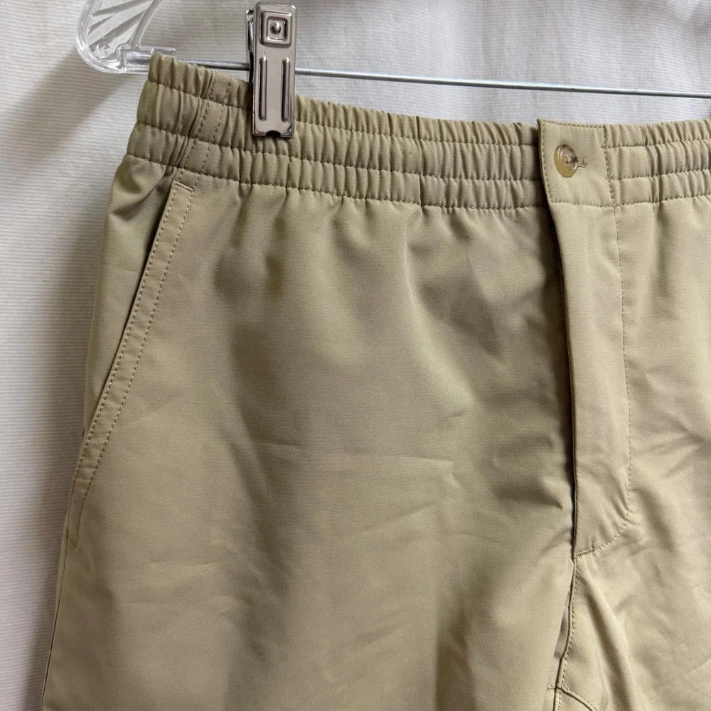 Polo Ralph Lauren Mens Tan Khaki Swim Trunks Mesh Lined Shorts XS